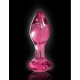 Icicles No.79 Pink Crystal Glass Butt Plug Icicles No.79 Pink Crystal Glass Butt Plug