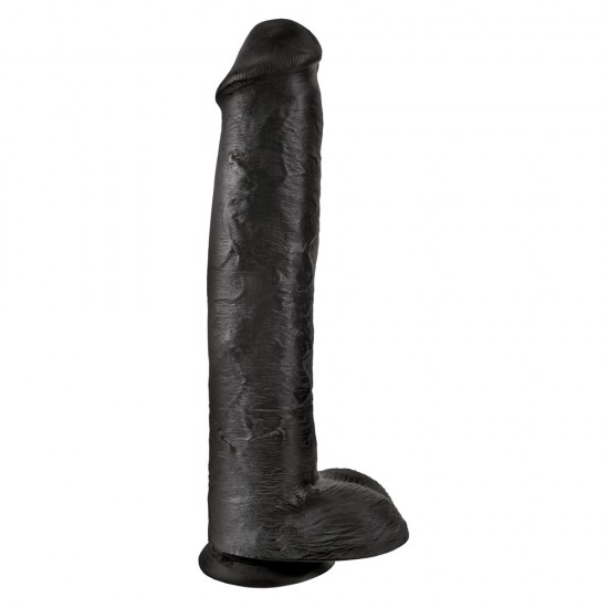 King Cock 15 Inch Cock with Balls Black King Cock 15 Inch Cock with Balls Black