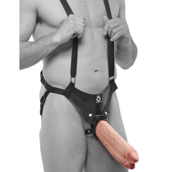 King Cock 11 Inch Flesh Two Cocks One Hole Hollow StrapOn King Cock 11 Inch Flesh Two Cocks One Hole Hollow StrapOn