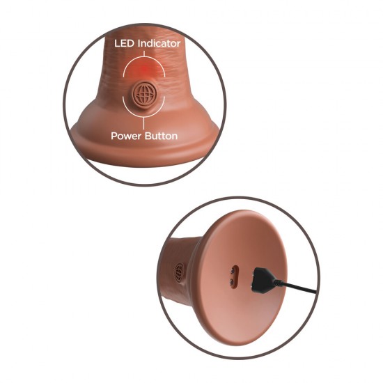 King Cock Elite 6 Inch Dual Density Vibrating Cock Flesh Brown King Cock Elite 6 Inch Dual Density Vibrating Cock Flesh Brown