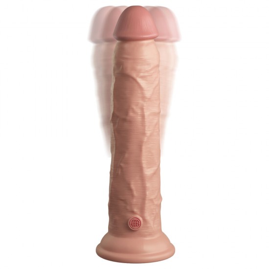 King Cock Elite 9 Inch Dual Density Vibrating Cock Flesh Pink King Cock Elite 9 Inch Dual Density Vibrating Cock Flesh Pink