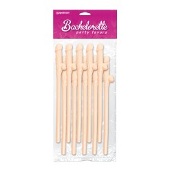 Bachelorette Party Favors 10 Pecker Straws Flesh Bachelorette Party Favors 10 Pecker Straws Flesh