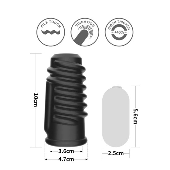 Lovetoy Spiral Vibrating Penis Sleeve Lovetoy Spiral Vibrating Penis Sleeve
