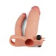 Lovetoy 3 Inch Vibrating Double Extender Flesh Pink Lovetoy 3 Inch Vibrating Double Extender Flesh Pink