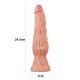 Lovetoy 9.5 Inch Dual Layered Silicone Cock Flesh Pink Lovetoy 9.5 Inch Dual Layered Silicone Cock Flesh Pink