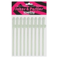 Lovetoy Pack Of 9 Willy Straws Glow In The Dark Lovetoy Pack Of 9 Willy Straws Glow In The Dark