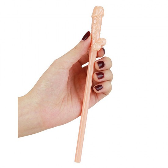 Lovetoy Pack Of 9 Willy Straws Flesh Pink Lovetoy Pack Of 9 Willy Straws Flesh Pink