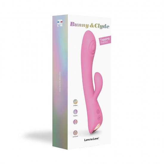 Love To Love Bunny And Clyde Tapping Rabbit Vibrator Pink Love To Love Bunny And Clyde Tapping Rabbit Vibrator Pink