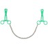Green Scissor Nipple Clamps With Metal Chain