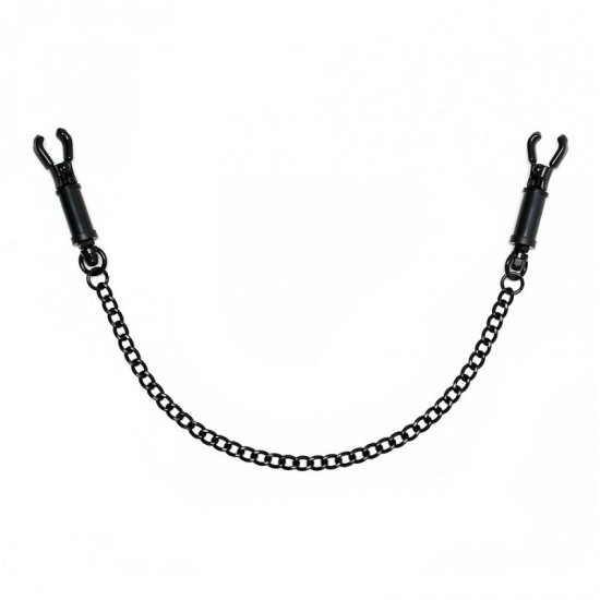 Black Metal Adjustable Nipple Clamps With Chain Black Metal Adjustable Nipple Clamps With Chain