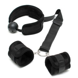Breathable Mouth Gag With Cuffs Breathable Mouth Gag With Cuffs