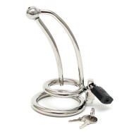Chastity Penis Lock Curved With Urethral Tube Chastity Penis Lock Curved With Urethral Tube