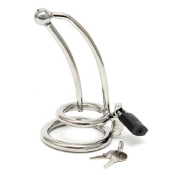 Chastity Penis Lock Curved With Urethral Tube Chastity Penis Lock Curved With Urethral Tube