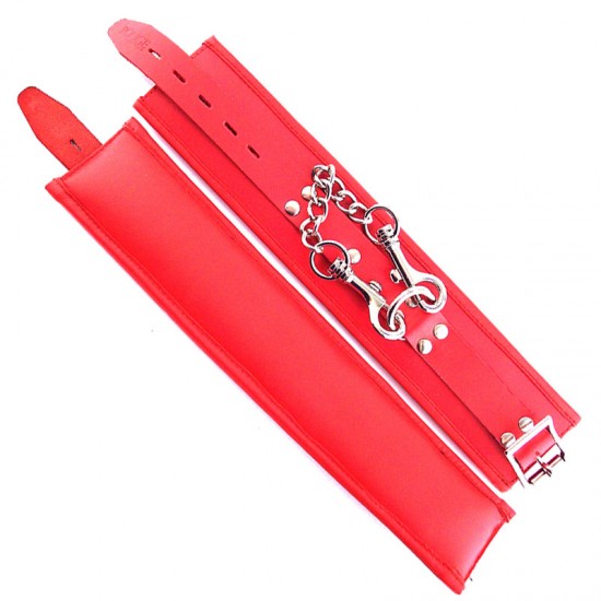 Rouge Garments Ankle Cuffs Padded Red Rouge Garments Ankle Cuffs Padded Red