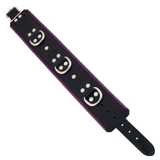 Rouge Garments Black And Purple Padded Collar Rouge Garments Black And Purple Padded Collar