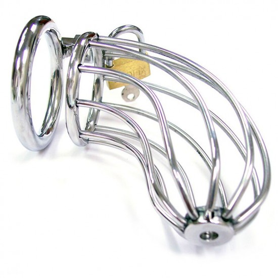 Rouge Stainless Steel Chasity Cock Cage With Padlock Rouge Stainless Steel Chasity Cock Cage With Padlock