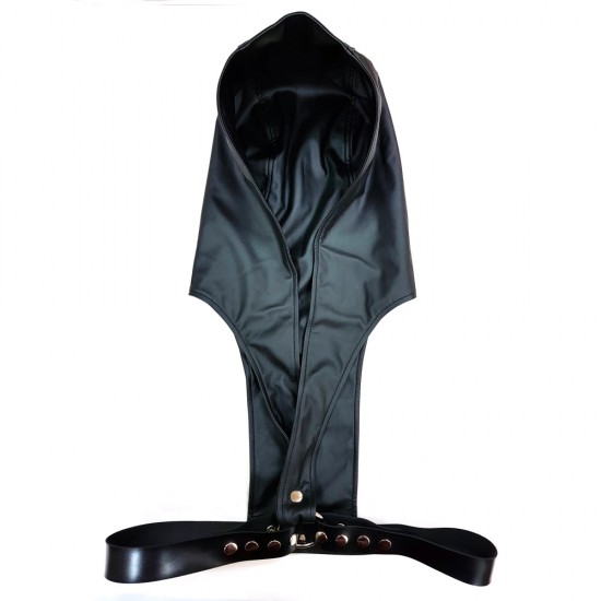 Rouge Leather Harness with Faux Leather Hoodie Rouge Leather Harness with Faux Leather Hoodie