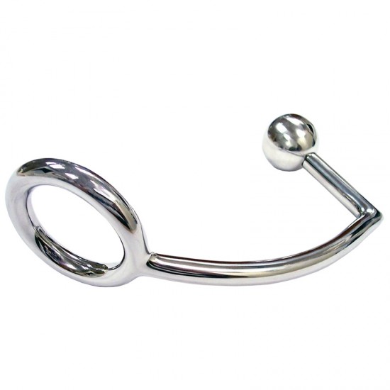 Rouge Stainless Steel Cock Ring With Anal Probe Rouge Stainless Steel Cock Ring With Anal Probe