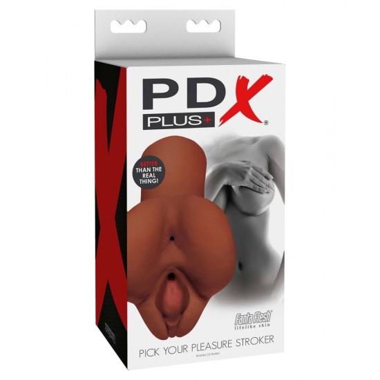 PDX Plus Pick Your Pleasure Stroker Flesh Brown PDX Plus Pick Your Pleasure Stroker Flesh Brown