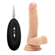 RealRock 7 Inch Vibrating Realistic Cock With Scrotum RealRock 7 Inch Vibrating Realistic Cock With Scrotum