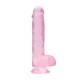 RealRock 6 Inch Pink Realistic Crystal Clear Dildo RealRock 6 Inch Pink Realistic Crystal Clear Dildo