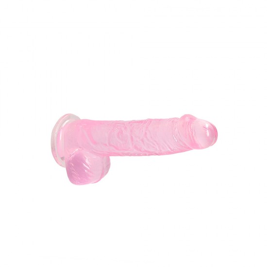 RealRock 6 Inch Pink Realistic Crystal Clear Dildo RealRock 6 Inch Pink Realistic Crystal Clear Dildo