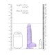 RealRock 6 Inch Purple Realistic Crystal Clear Dildo RealRock 6 Inch Purple Realistic Crystal Clear Dildo