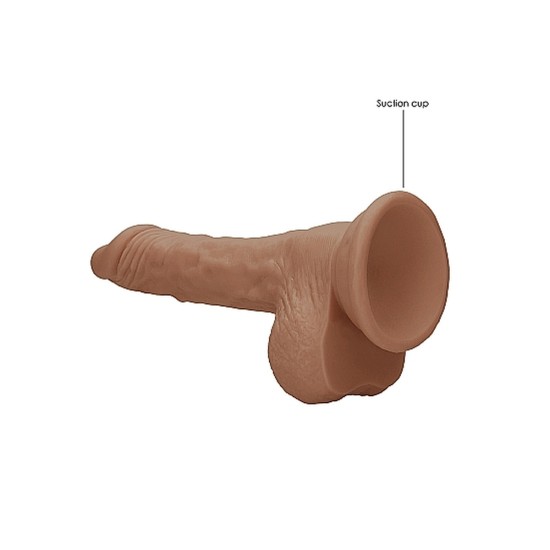 RealRock 7 Inch Dong With Testicles Flesh Tan RealRock 7 Inch Dong With Testicles Flesh Tan