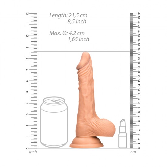 RealRock 8 Inch Dong With Testicles Flesh Pink RealRock 8 Inch Dong With Testicles Flesh Pink