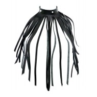 The Red Leather Fringe Necklace Collar The Red Leather Fringe Necklace Collar