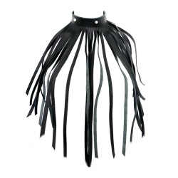 The Red Leather Fringe Necklace Collar The Red Leather Fringe Necklace Collar