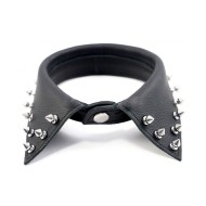 The Red Leather Shirt Collar With Pointed Studs The Red Leather Shirt Collar With Pointed Studs