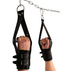 The Red Deluxe Leather Suspension Handcuffs The Red Deluxe Leather Suspension Handcuffs