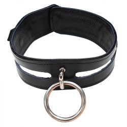 Rouge Garments Leather Fashion Bondage Collar Black Rouge Garments Leather Fashion Bondage Collar Black