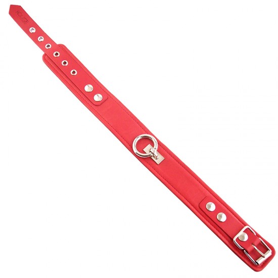 Rouge Garments Plain Red Leather Collar Rouge Garments Plain Red Leather Collar