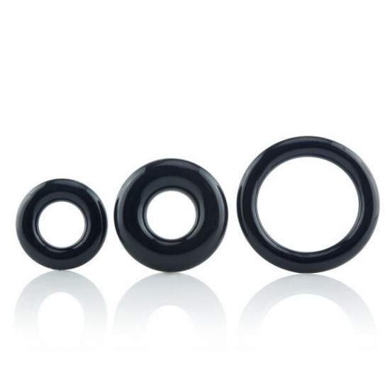 Screaming O RingO x3 Cock Rings Black Screaming O RingO x3 Cock Rings Black