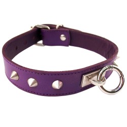 Rouge Garments Purple Studded ORing Studded Collar Rouge Garments Purple Studded ORing Studded Collar
