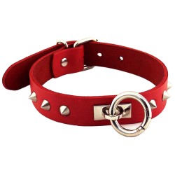 Rouge Garments Red Studded ORing Studded Collar Rouge Garments Red Studded ORing Studded Collar