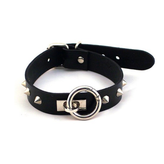 Rouge Garments ORing Thin Studded Collar Black Rouge Garments ORing Thin Studded Collar Black