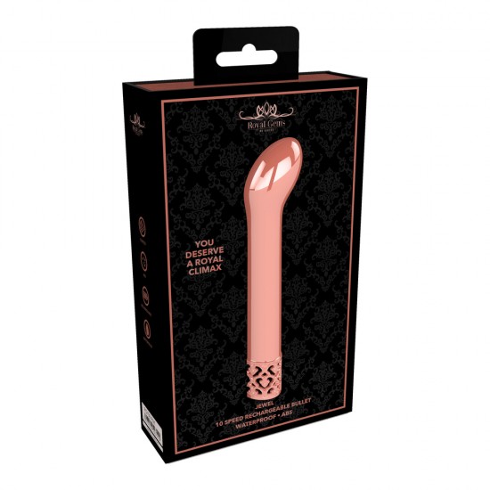 Royal Gems Jewel Rechargeable G Spot Bullet Rose Gold Royal Gems Jewel Rechargeable G Spot Bullet Rose Gold