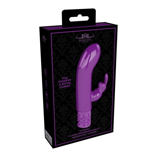 Royal Gems Dazzling Rechargeable Rabbit Bullet Purple Royal Gems Dazzling Rechargeable Rabbit Bullet Purple