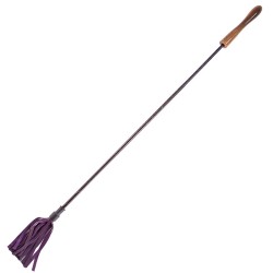 Rouge Garments Riding Crop With Wooden Handle Purple Rouge Garments Riding Crop With Wooden Handle Purple