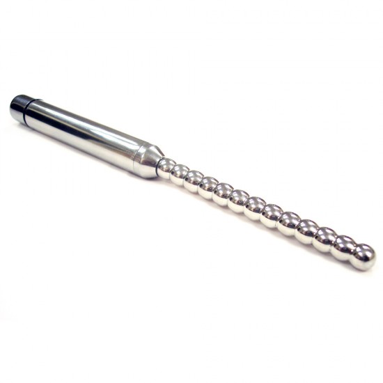 Rouge Stainless Steel Vibrating Ribbed Urethral Probe Rouge Stainless Steel Vibrating Ribbed Urethral Probe