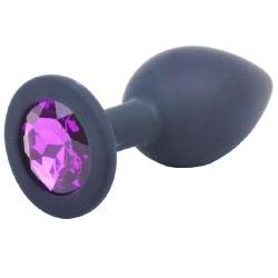 Small Black Jewelled Silicone Butt Plug Small Black Jewelled Silicone Butt Plug