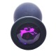 Medium Black Jewelled Silicone Butt Plug Medium Black Jewelled Silicone Butt Plug