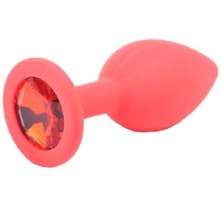 Small Red Jewelled Silicone Butt Plug Small Red Jewelled Silicone Butt Plug