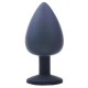 Large Black Jewelled Silicone Butt Plug Large Black Jewelled Silicone Butt Plug