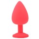 Large Red Jewelled Silicone Butt Plug Large Red Jewelled Silicone Butt Plug