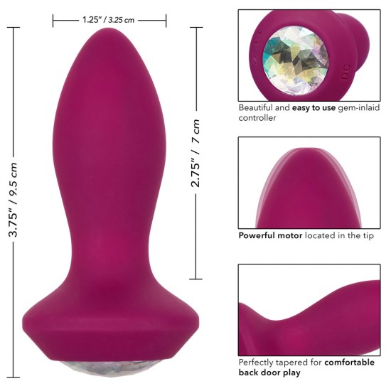 Power Gem Butt Plug Vibrating Crystal Probe PETITE Power Gem Butt Plug Vibrating Crystal Probe PETITE