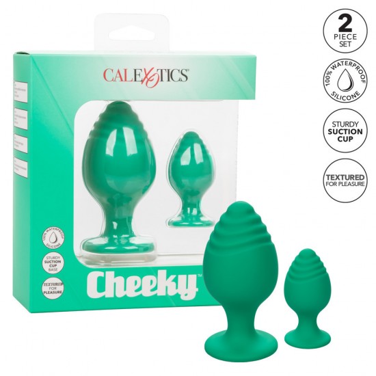 Cheeky Butt Plug Duo Green Cheeky Butt Plug Duo Green